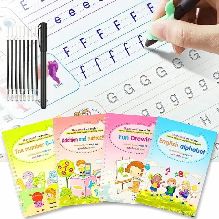 4 In 1 Sank Magic Reusable Writing Book With Pens & Refill  |  Learning And Activity Toys Learning And Activity Toys Learning And Activity Toys