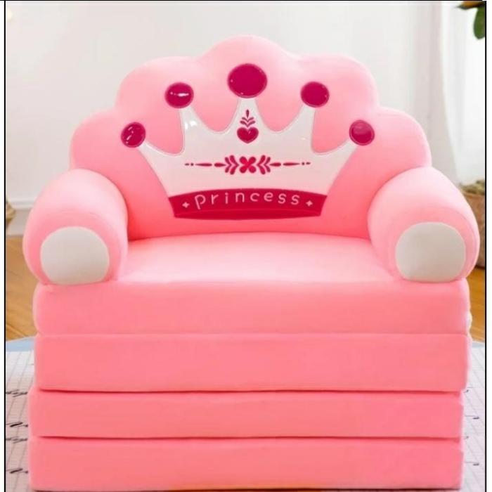 4-Layer Foldable Sofa Cum Bed Crown With Arm-Rest Design (Pink)  |  Sofa Cum Beds Sofa Cum Beds Sofa Cum Beds