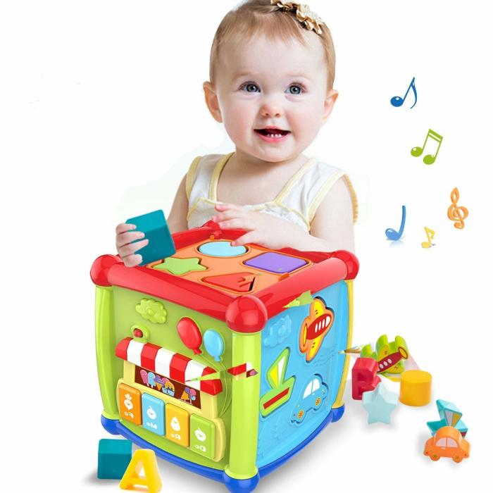 6 In 1 Musical Educational And Multiple Learning Activity Sorting Fancy Cube With Piano  |  Learning And Activity Toys Learning And Activity Toys Learning And Activity Toys