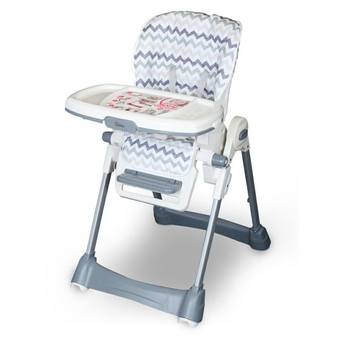 Adjustable High Chair (Grey Strips)  |  Chair And Table Set Chair And Table Set Chair And Table Set