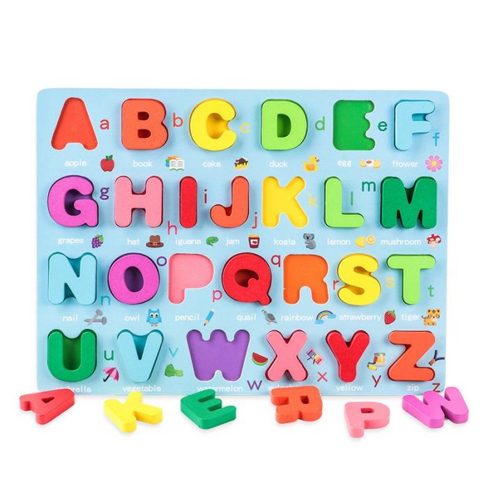 Chunky Capital Letters Abc Wooden Puzzle  |  Wooden Learning Toys Toys Wooden Learning Toys