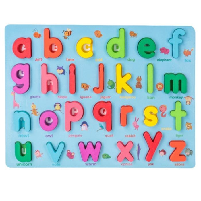 Chunky Small Letters Abc Wooden Puzzle  |  Wooden Learning Toys Toys Wooden Learning Toys