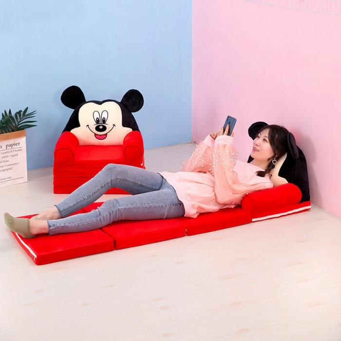 Disney 4-Layer Foldable Sofa Micky Mouse Design (Black Red)  |  Sofa Cum Beds Sofa Cum Beds Sofa Cum Beds