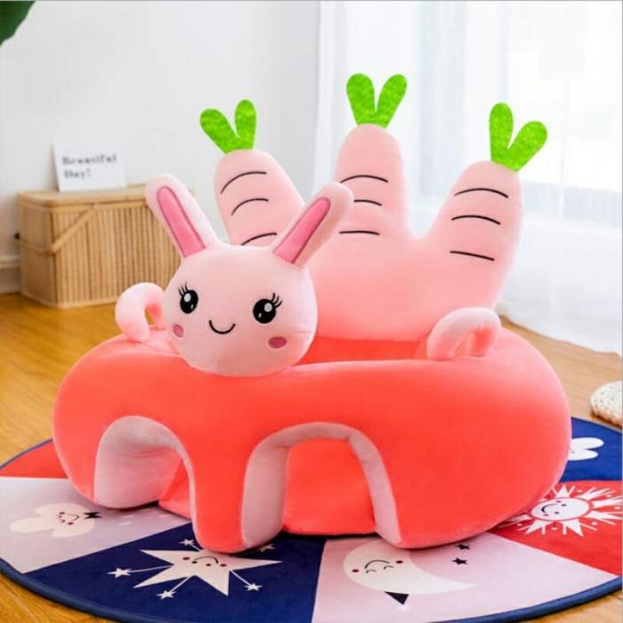 Learn To Sit With Back Support 3D Character Floor Seat Pink Bunny Carrot  |  Floor Seats & Sofa Seats Floor Seats & Sofa Seats Floor Seats & Sofa Seats