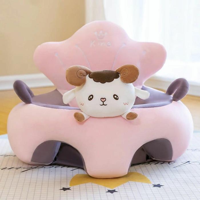 Learn To Sit With Back Support Character Floor Seat With Side Handles Pink White Cat  |  Floor Seats & Sofa Seats Floor Seats & Sofa Seats Floor Seats & Sofa Seats