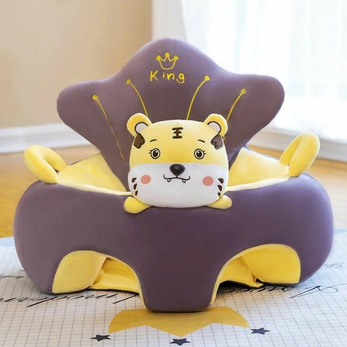 Learn To Sit With Back Support Character Floor Seat With Side Handles Purple Tiger  |  Floor Seats & Sofa Seats Floor Seats & Sofa Seats Floor Seats & Sofa Seats