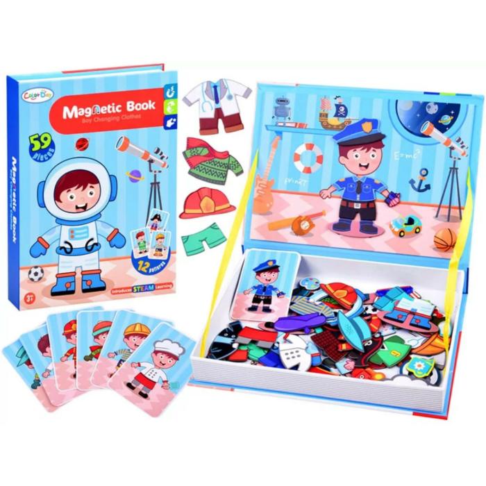 Magnetic Boy’s Costume Puzzle Book – 59 Pieces  |  Wooden Learning Toys Toys Wooden Learning Toys