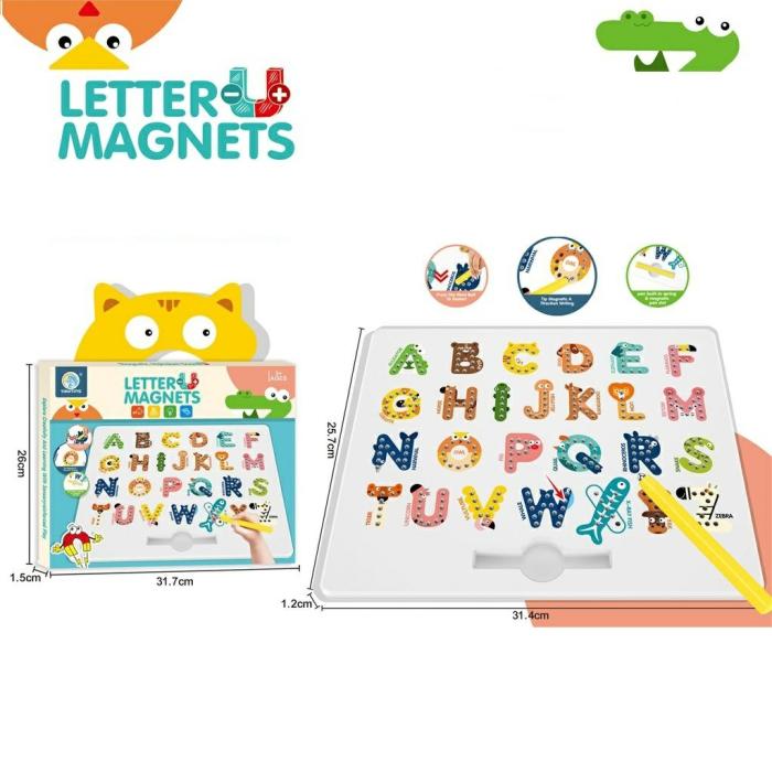 Magnetic Letter Board – 2 In 1 Alphabet Magnets Tracing Board  |  Learning And Activity Toys Learning And Activity Toys Learning And Activity Toys