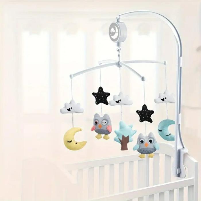 Musical Sleeping Spinning Rattle Fast Asleep Calming Bed Crib Mobile  |  Rattles Musical Toys Cot Mobile