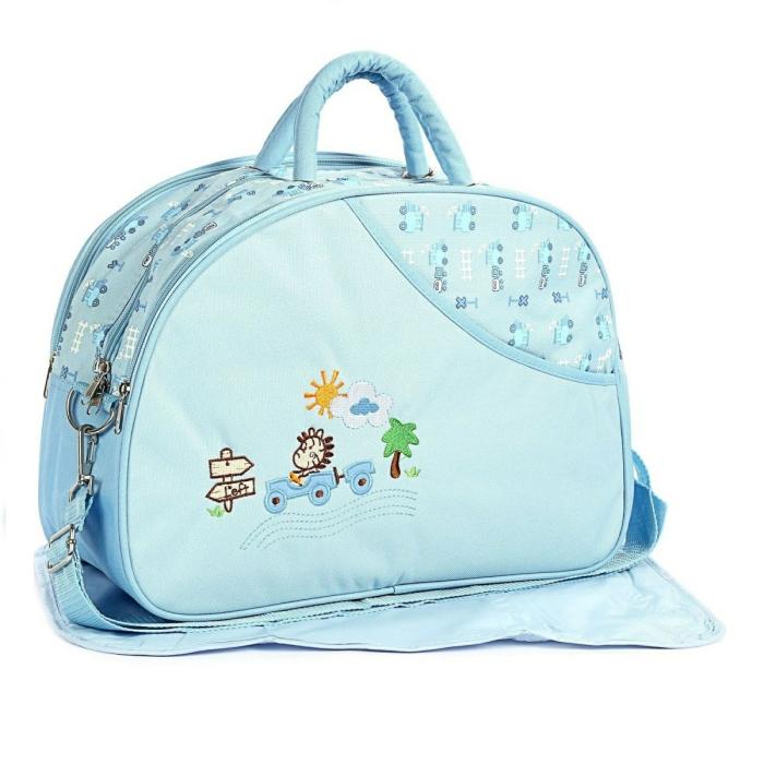 Offspring Outing Mama Shoulder Diaper Bag Light Blue  |  Diaper Bag Set Diaper Backpacks Diaper Backpacks