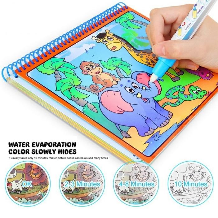 Reusable Magic Water Doodle Coloring/Painting Drawing Book  |  Learning And Activity Toys Learning And Activity Toys Learning And Activity Toys