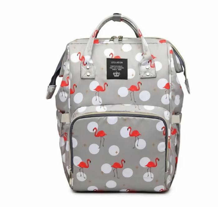 Water Proof Travel Diaper Bag Pack Flamingo Grey  |  Diaper Backpacks Diaper Backpacks Diaper Backpacks