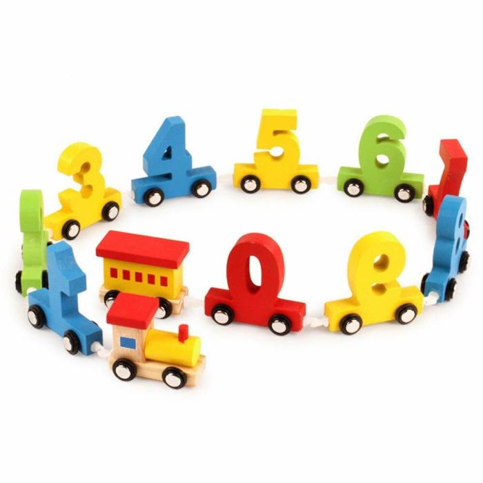 Wooden Digital Model Train 0 – 9 Number Blocks Train  |  Wooden Learning Toys Toys Wooden Learning Toys