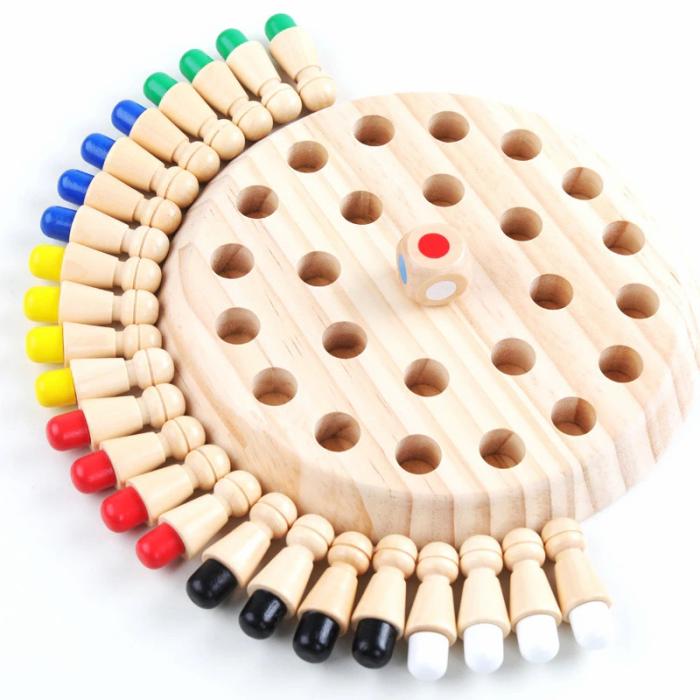 Wooden Memory Match Sticks Family Game  |  Wooden Learning Toys Toys Wooden Learning Toys